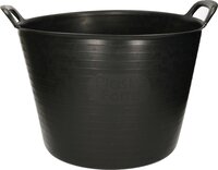 Forte Plastics Flexibele kuip emmer/wasmand rond zwart 40 liter