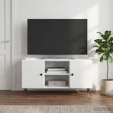 Maison Exclusive - Meuble TV 102 x 34,5 x 50 cm blanc brillant bois d'ingénierie