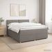 vidaXL Boxspringbed met matras met hoofdeinde Taupe 140 x 200 cm Stof