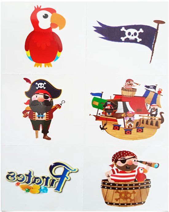 Henbrandt Ltd Kinder tattoo Piraten 2x 12 stuks