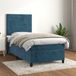 Maison Exclusive - Sommier à lattes de lit avec matelas bleu foncé 90x200 cm