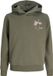 JJ REBEL JUNIOR JACK&JONES JREBIVAN SWEAT HOOD JNR Jongens Sweater 128 Polyester/Katoen Groen