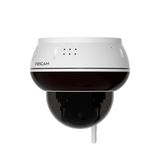 Foscam D8T - 4K 8 MP WLAN Dome bewakingscamera met gemotoriseerde PT-functie, KI-persoons- en voertuigdetectie, IK10 vandalismebescherming, WiFi 6, (wit)