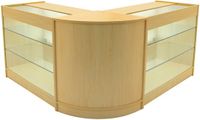 MonsterShop Helios led-winkeltoonbankset - esdoorn - 120/60x60x90