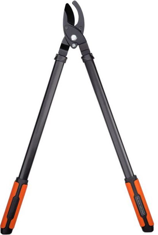 BLACK+DECKER Takkenschaar - Snijcapaciteit 38MM - Snoeischaar van 72CM - Met Anti-Kleeflaag op Snijbladen - Zwart/Oranje