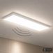B.K.Licht Move - Plafondlamp LED - éclairage de salle de bain - IP44 - plafonnier avec détecteur de mouvement - 58 x 20 x 3 cm - blanc