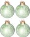 Othmar Decorations Luxe kleine kerstballen - 12x st - 6 cm - groen - glas - ice finish