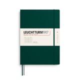 LEUCHTTURM1917 370273 Master Slim notitieboek (A4+), hardcover, 123 genummerde pagina's, Forest Green, gelinieerd