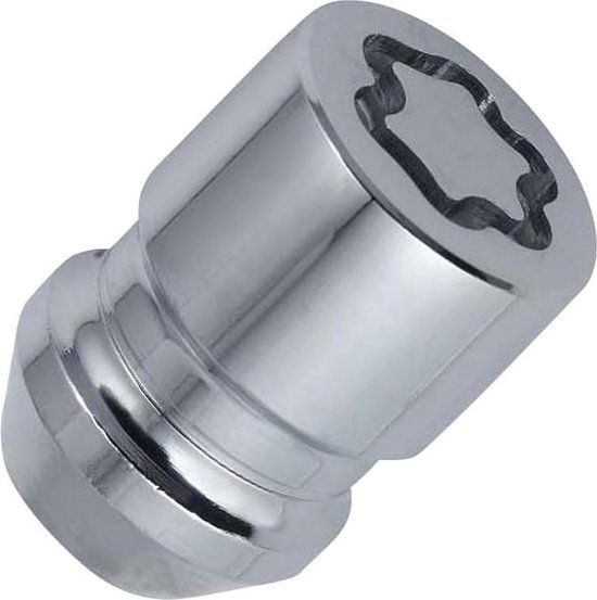 McGard Slotmoerenset M12x1.50 - Konisch - Lengte 37.0mm (19mm kop) - Chroom
