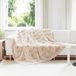 vidaXL Antislip deken van imitatie konijnenbont Olite Beige Polyester