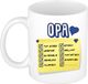 Bellatio Decorations Cadeau koffie/thee mok voor Opa - blauw - de leukste Opa - keramiek - 300 ml