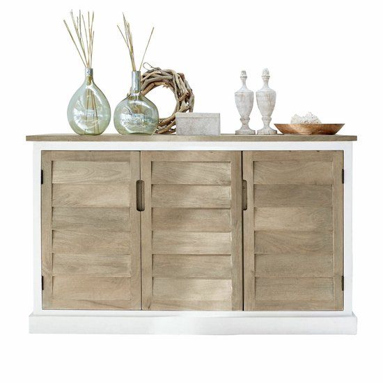 Loberon Dressoir Frapelle wit/bruin
