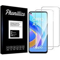 Phonillico® Gehard glas voor OPPO A76 [Pack 2]