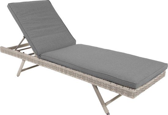 Lesliliving Ligbed Valencia - 200x65 cm - Antraciet