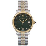 Dugena 4461083 Polshorloge Dames Kwarts Saffierglas Staal Groen Multi