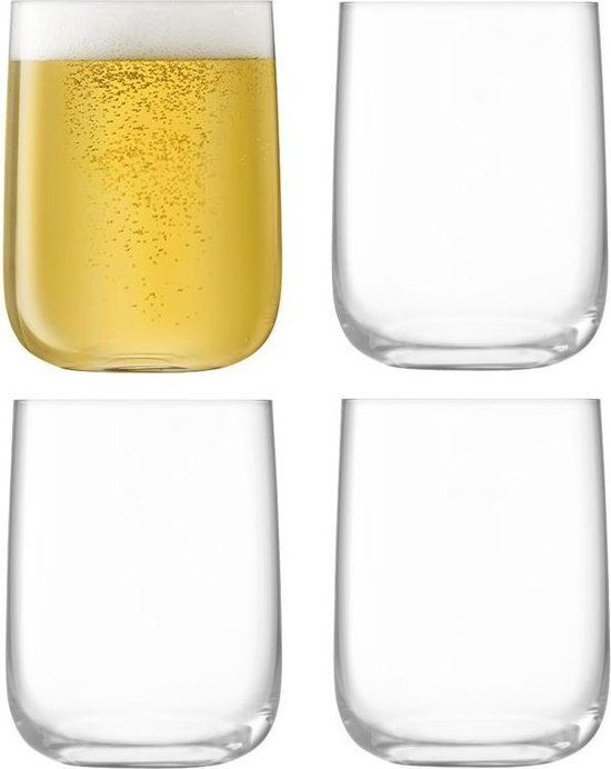 L.S.A. Borough Glas Bar - 625 ml - Set van 4 Stuks - Transparant