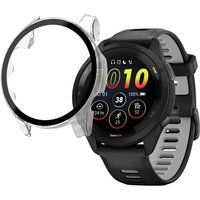 Phonillico® Garmin Forerunner 265 / 265 Music Transparante Hoes met Gehard Glas Schermprotector