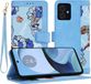 Techsuit FlipCraft Book Wallet Case étui avec cordon pour Motorola Moto G14 - Vibrant Blue