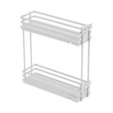 GTV Movix PRO KO-200BO-10, uittrekbare keukenmand, 2 legplanken, voor Mobile Base 200 mm, 3D-instelling, draagkracht 15 kg, zonder rails, wit