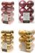 Decoris Kaemingk B.V. Kerstversiering kunststof kerstballen kleuren mix goud/ oud roze 4 en 6 cm pakket van 80x stuks