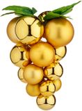 Krist+ Artesania Cerd Kerstballen Klein Druiven Gouden Plastic 14 x 14 x 25 cm