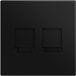 Prise modulaire noir mat - 2 Jack LS