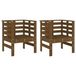 Chaises de jardin 2 pcs 61,5x53x71 cm pin massif miel brun