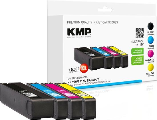 KMP H117V Inktcartridge Multipack Zwart, Cyaan, Magenta, Geel