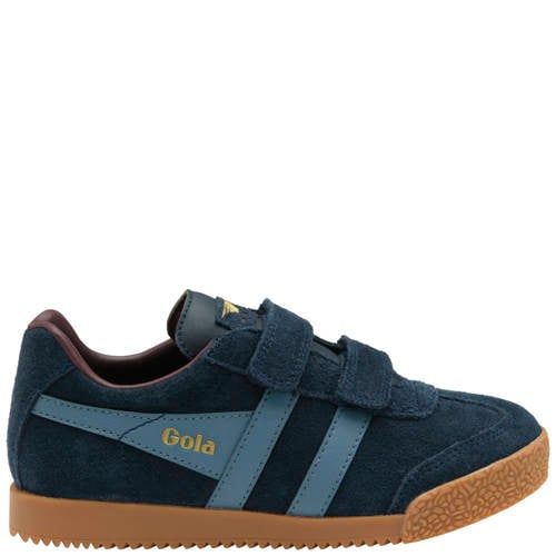 Gola Harrier Strap leren suède sneakers donkerblauw/blauw