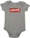 Levi's Batwing 2-delige bodysuit, baby en peuter, baby-set, Grijs, 6-12 Maanden