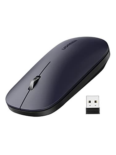 Ugreen Draadloze Muis, 2,4 GHz USB Verbinding, Max. 4000 DPI Optische Tracking, Batterijduur 18 Maanden, Draadloze Muis Compatibel met PC, Mac, Laptop, Windows 11, 10, 8.1, 7, MacOS, Linux