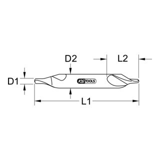 KS Tools KS Tools HSS centreerboor formA, 5mm Aantal:1