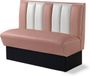 Bel Air Dinerbank Banquette individuelle HW-120 Dusty Rose