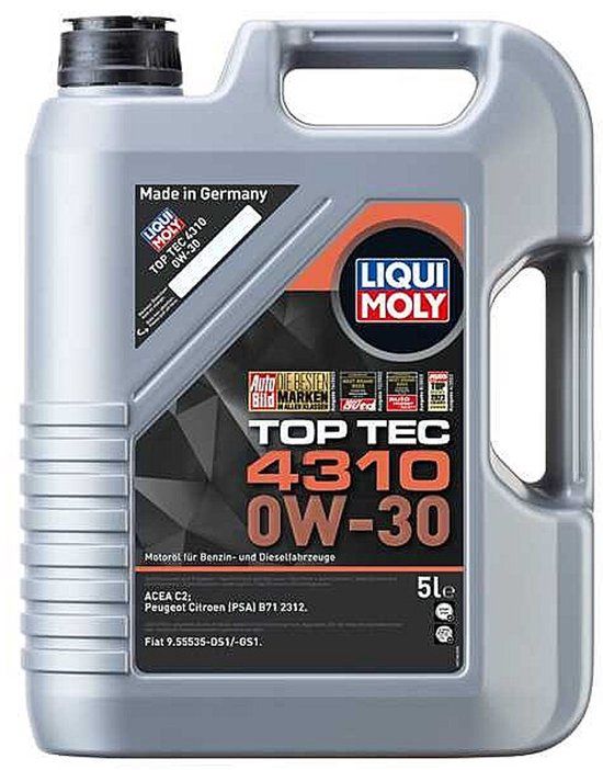 Liqui MolyDS Liqui Moly Top Tec 4310 0W30 5L Motorolie - Volsynthetisch - 5L