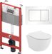 Badland Rolo set de toilette - toilette mural avec réservoir encastrable TECEbase et plaque de commande blanc