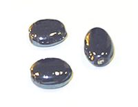 Glasparel, ovaal, steen, transparant, zwart, 1 cm, 500 g, 310U, ca.