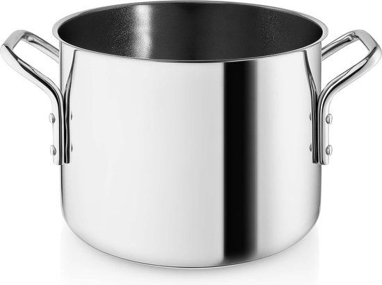 Eva Trio Stainless Steel Slip-Let Ceramic Frying Pan - Ø 16 cm - Silver
