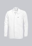 BP 1670-500 dames en heren jas van katoen en polyester, lange mouw, wit, 3XL