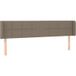Tête de lit taupe 203x16x78/88 cm tissu