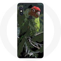 Maniacase Hoesje voor Xiaomi Redmi Note 5 AI Dual Camera Pionus Papegaai Rood Groen