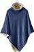 De Witte Lietaer Teddy Fleece Poncho Ganges - Royal Blue - 86 x 86 cm - Polyester