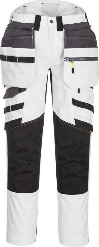 Portwest DX4 Stretch Werkbroek - Wit - Maat 44 - Met Kniestukken