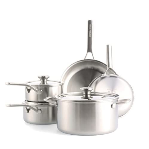 Merten & Storck Pannenset met Keramische Antiaanbaklaag - 8-delig - Zilver