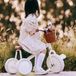 Wan GmbH Mini panier de vélo - Panier de vélo enfant tressé - Transporter des jouets - Fond en forme de cœur tissé à la main - 16 x 13 x 12,5 cm - Marron
