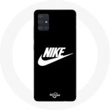 Nike Etui voor Samsung Galaxy A71 Nike Logo witte achtergrond zwart Maniacase