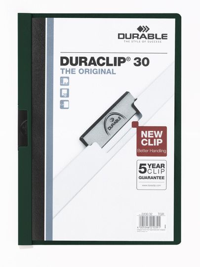 Durable DURACLIP 30 A4 - zwart, groen, transparant