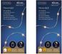 Lumineo Draadverlichting Lichtsnoer - 2x - Zilver - 40 LED Lampjes - Warm Wit - 195 cm - Timer - Kerstverlichting - Op Batterijen