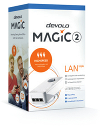 Devolo Magic 2 LAN triple - Powerline Adapter - 2400 Mbps - 3x Gigabit LAN - White