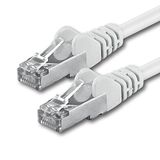 1aTTack CAT5e 2x RJ45 connectoren folie-afgeschermde FTP netwerkpatchkabel 30m wit