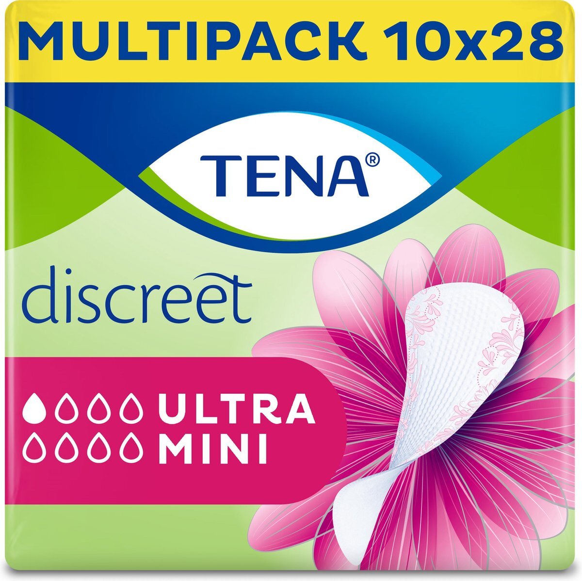 Tena Discreet Ultra Mini inlegkruisjes - 10 x 28 stuks - voor urineverlies (incontinentie)